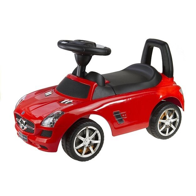 Paspiriamas vaikiškas „Mercedes Benz“ automobilis, raudonas