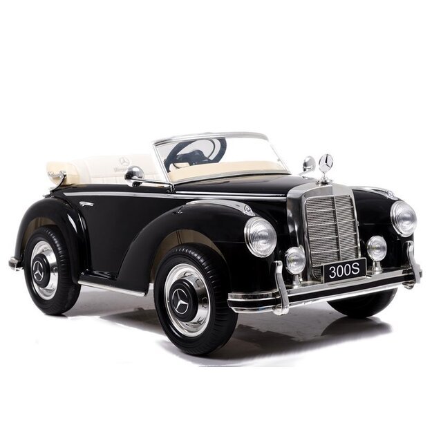 Vienvietis elektromobilis vaikams Mercedes 300S LS-618, juodas lakuotas
