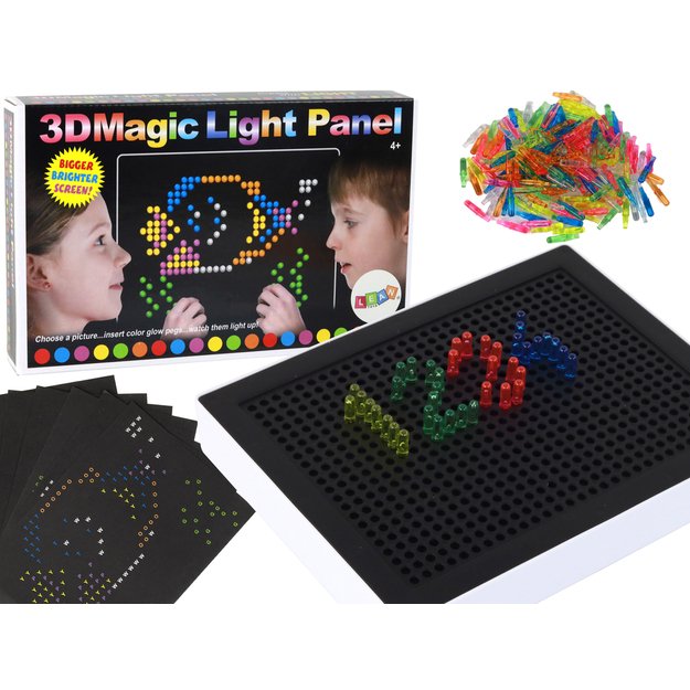 Magiška edukacinė 3D šviečianti dėlionių lenta 180 el.