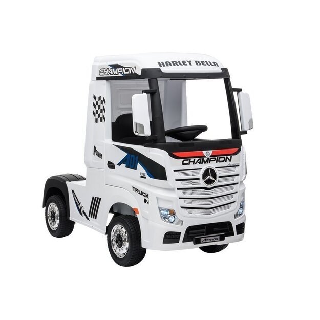 Vaikiškas elektromobilis sunkvežimis Mercedes Actros baltas
