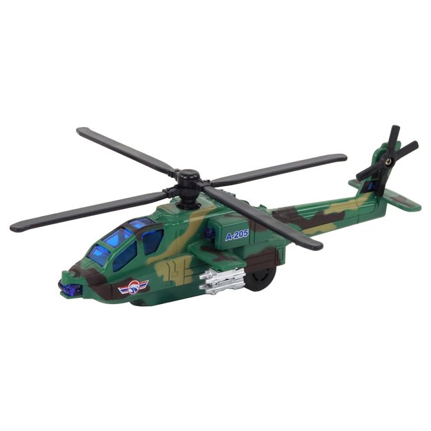 Karinių sraigtasparnių modeliai su šviesos ir garso efektais
