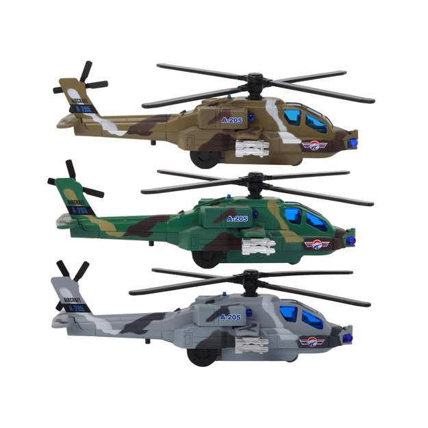 Karinių sraigtasparnių modeliai su šviesos ir garso efektais
