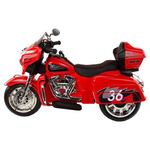 Vienvietis triratis elektrinis motociklas vaikams Goldwing NEL-R1800GS, raudonas