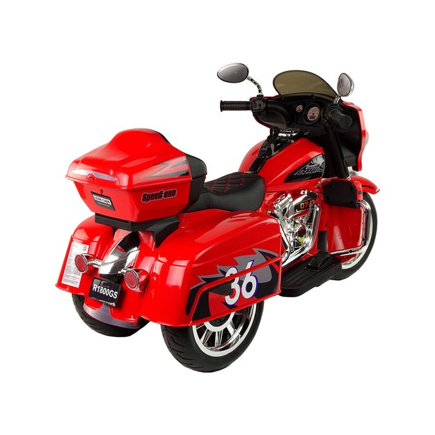 Vienvietis triratis elektrinis motociklas vaikams Goldwing NEL-R1800GS, raudonas