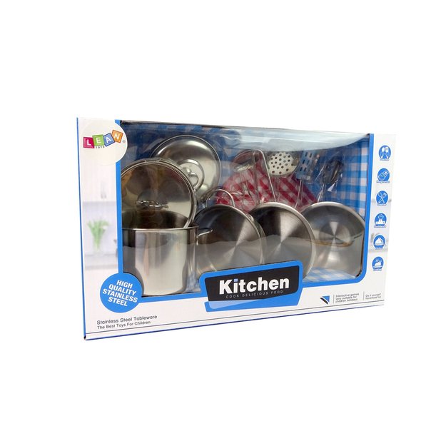 Nerūdijančio plieno virtuvės indų rinkinys vaikams