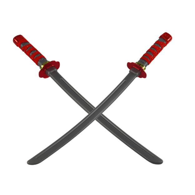 Nindzių kardų rinkinys su kauke