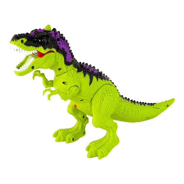 Nuotoliniu būdu valdomas dinozauras su šviesos ir garso efektais, šviesiai žalias