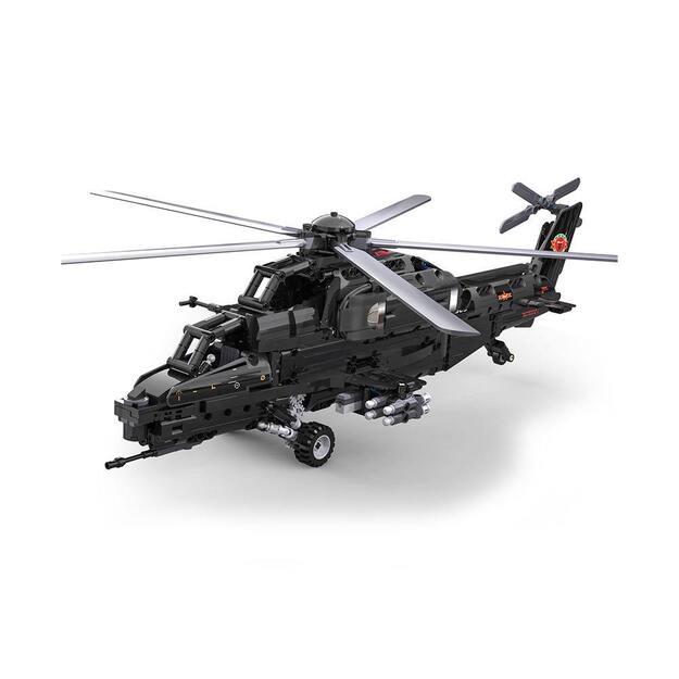 Nuotoliniu būdu valdomas konstruktorius CaDA „Helicopter WZ-10“, 989 detalių