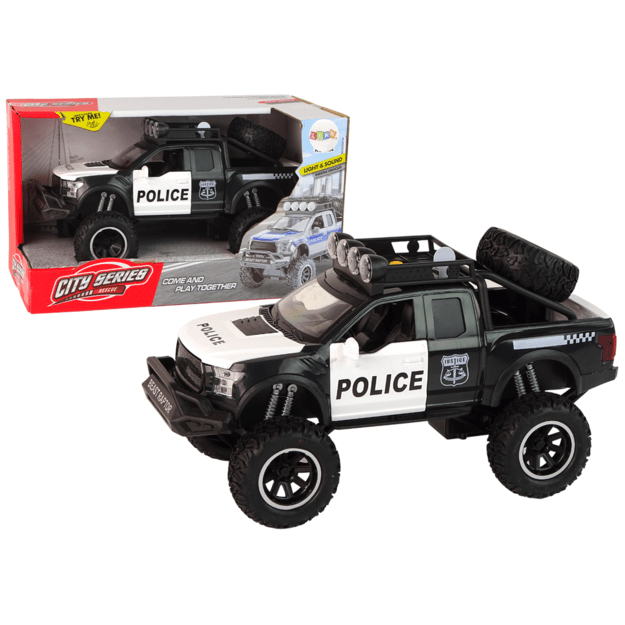 Policijos visureigis Raptor su garso ir šviesos efektais