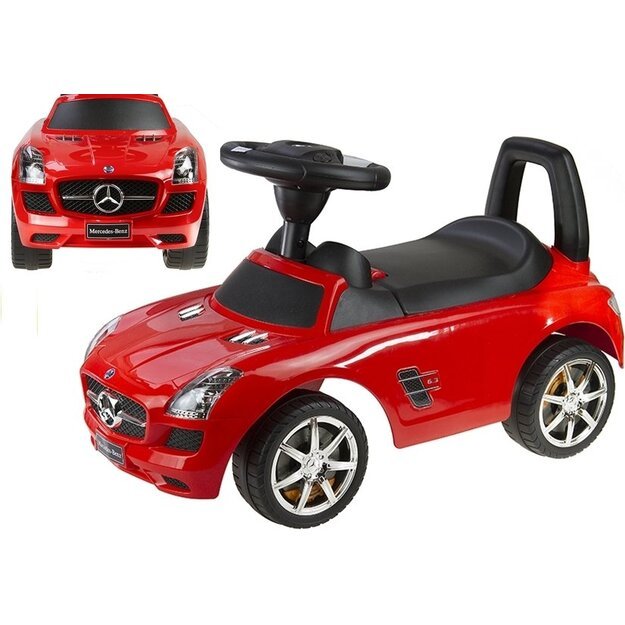 Paspiriamas vaikiškas „Mercedes Benz“ automobilis, raudonas