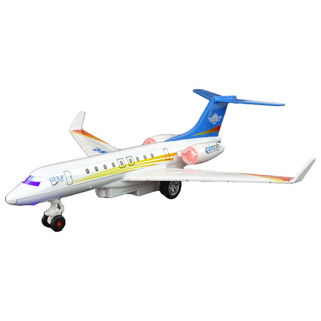 Keleivinis lėktuvas G-650 su garso ir šviesos efektais, baltas