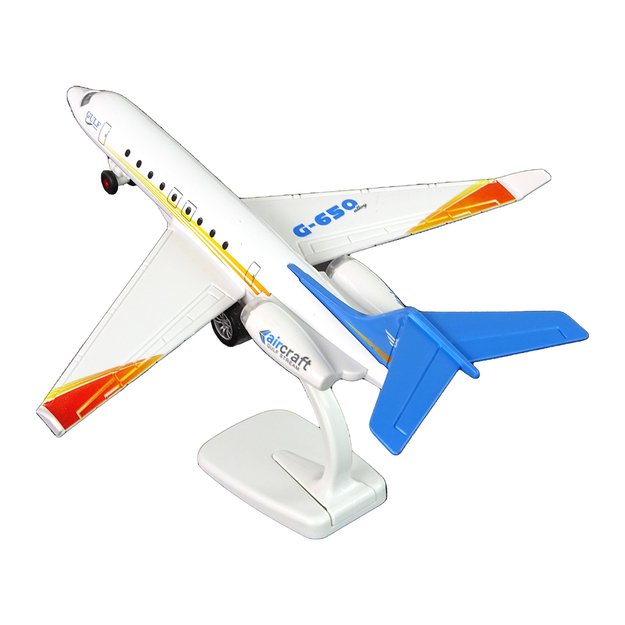 Keleivinis lėktuvas G-650 su garso ir šviesos efektais, baltas