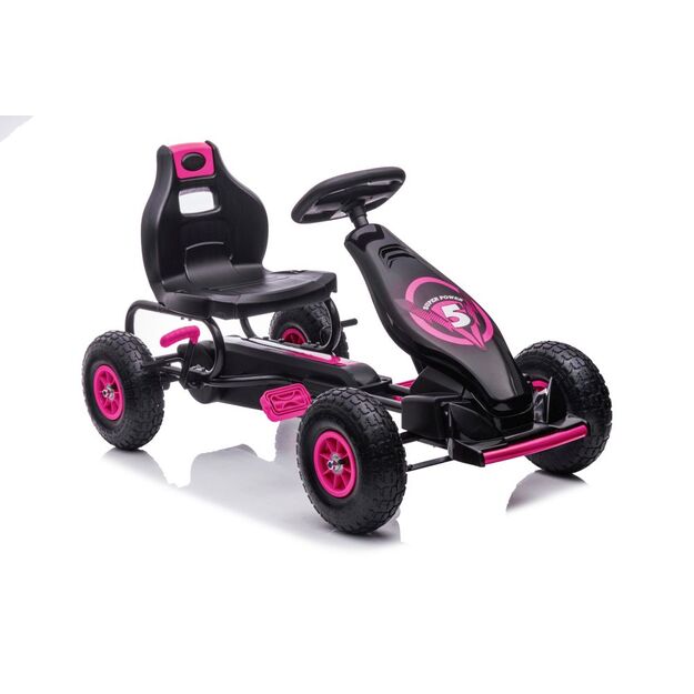 Velomobilis su pedalais Go-kart G18, rožinis