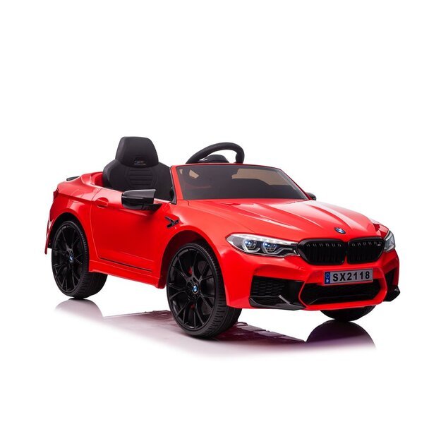 Vienvietis elektromobilis vaikams BMW M5, raudonas