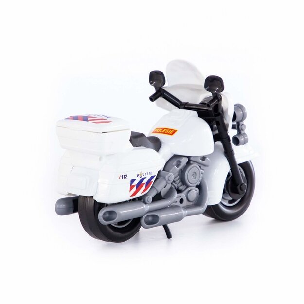 Policijos motociklas mažiems vaikams, baltas