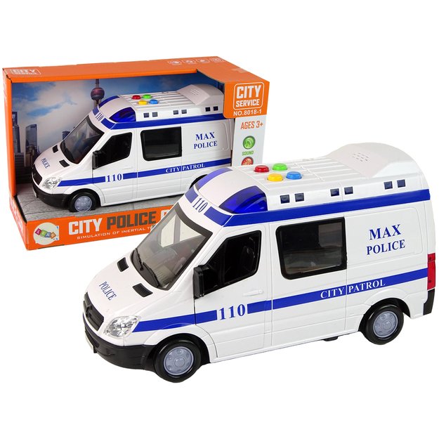 Policijos automobilis su garso ir šviesos efektais
