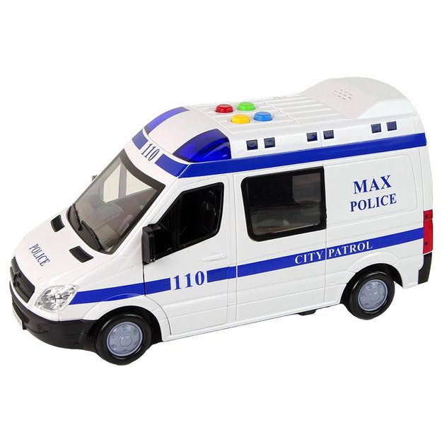 Policijos automobilis su garso ir šviesos efektais 