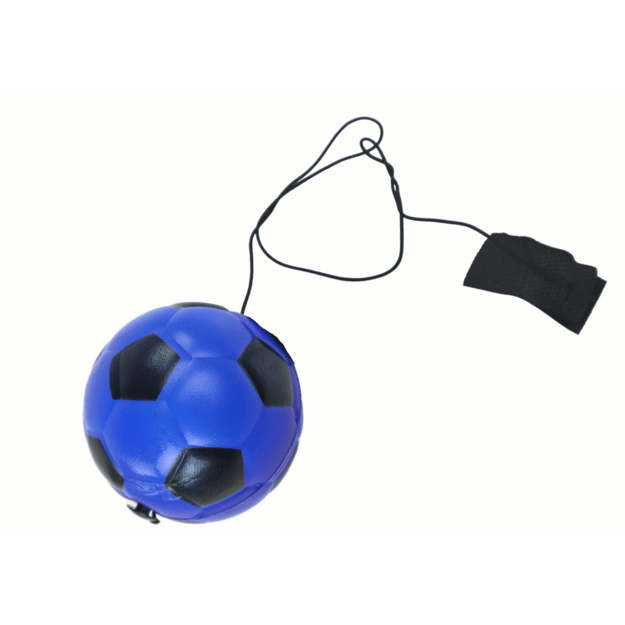 Kamuolys ant gumytės su apyranke 6 cm, mėlynas