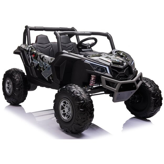Galingas dvivietis vaikiškas elektrinis bagis UTV-MX Camo lakuotas su MP4