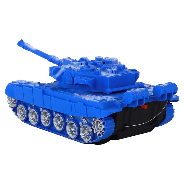 Nuotoliniu būdu valdomas karinis tankas, mėlynas