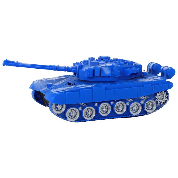 Nuotoliniu būdu valdomas karinis tankas, mėlynas