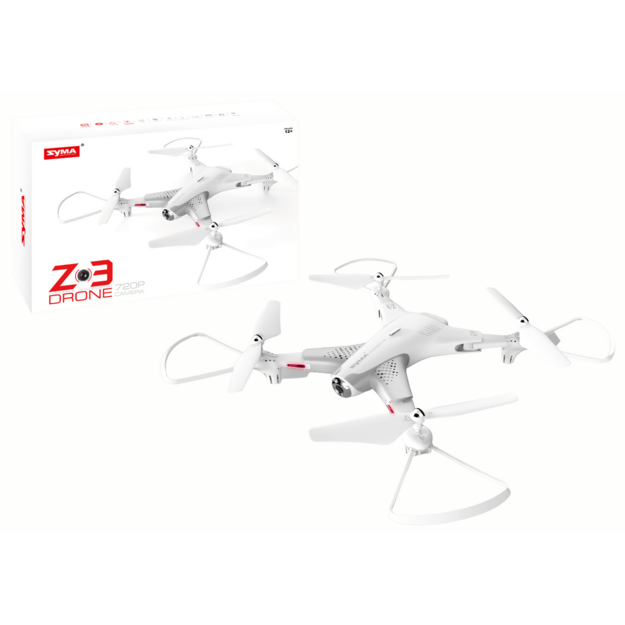 Nuotoliniu būdu valdomas dronas Z3 720P, baltas