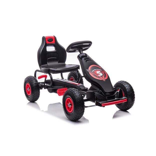Velomobilis su pedalais Go-kart G18, raudonas