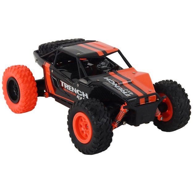 Nuotoliniu būdu valdomas visureigis 1:24, oranžinis 1
