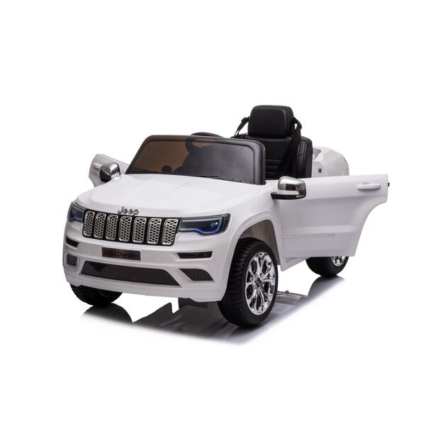 Vienvietis elektromobilis vaikams Jeep Grand Cherokee JJ2055, baltas