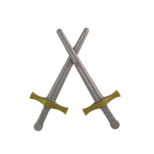 Žaislinis riterio skydas su dviem kalavijais 