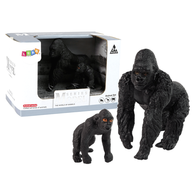 Figūrėlių rinkinys, gorila su jaunikliu