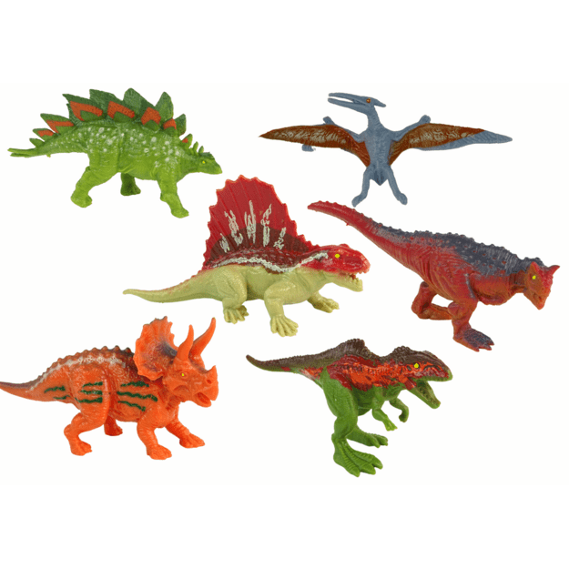 Dinozaurų figūrėlių rinkinys, 6 dalių