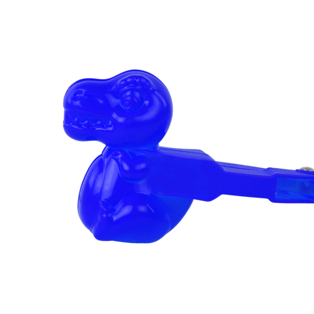 Sniego gniūžtės spaustukas dinozauras, mėlynas
