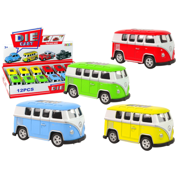 Žaisliniai „Spring“ autobusiukai, 4 spalvos
