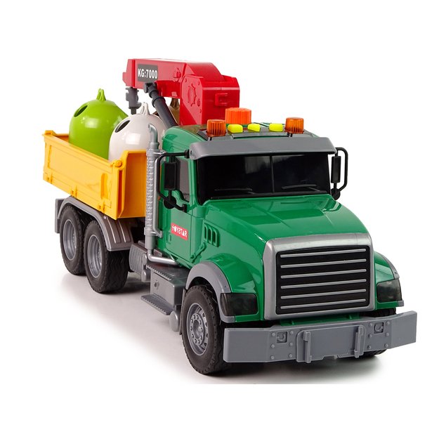 Sunkvežimis su kranu ir konteineriais