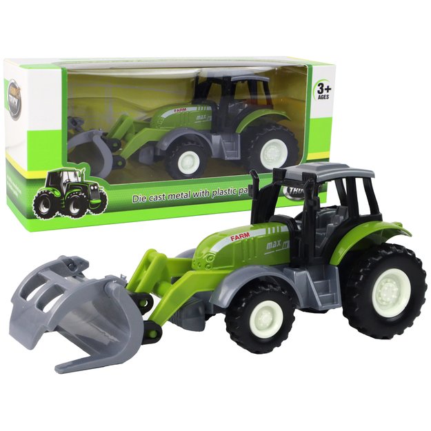 Traktoriaus su krokodilo spaustukais, žalias