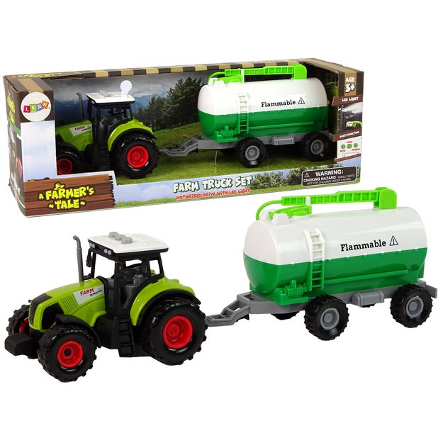 Žaislinis traktorius su cisterna 