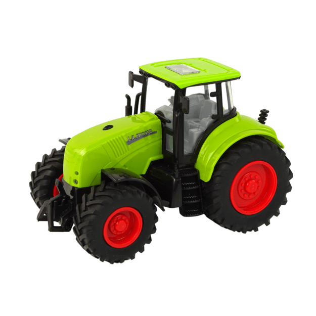Žaislinis traktoriaus su garso ir šviesos efektais, žalias