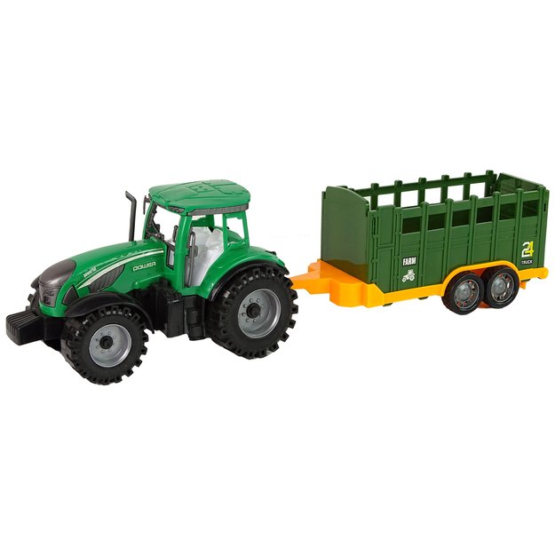 Traktorius priekaba, žalias