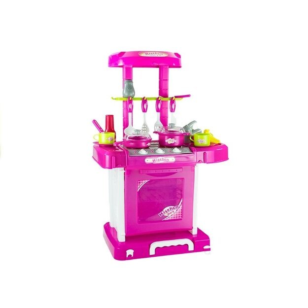 Vaikiška virtuvėlė su priedais, rožinė