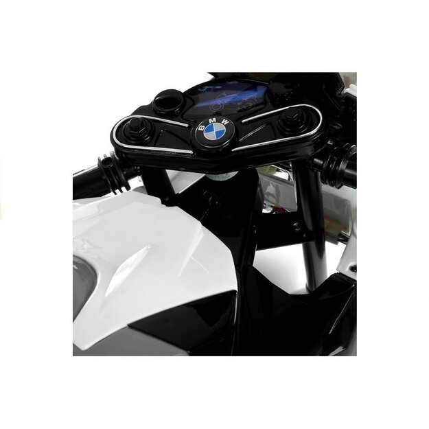 Vaikiškas elektrinis BMW S1000RR motociklas, sidabrinis