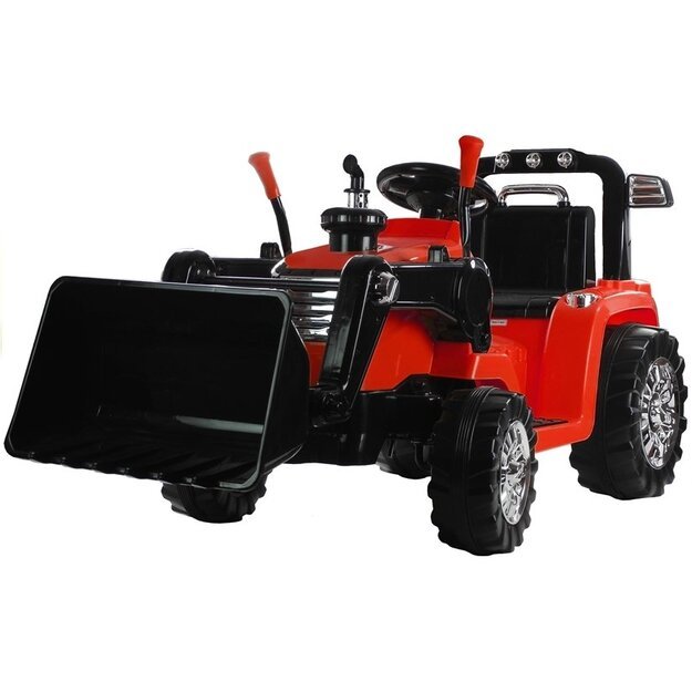 Vaikiškas elektrinis traktorius su krautuvu ZP1005 raudonas