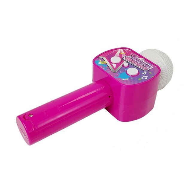 Vaikiškas mikrofonas su belaidžiu karaokės "Bluetooth" garsiakalbiu, rožinis