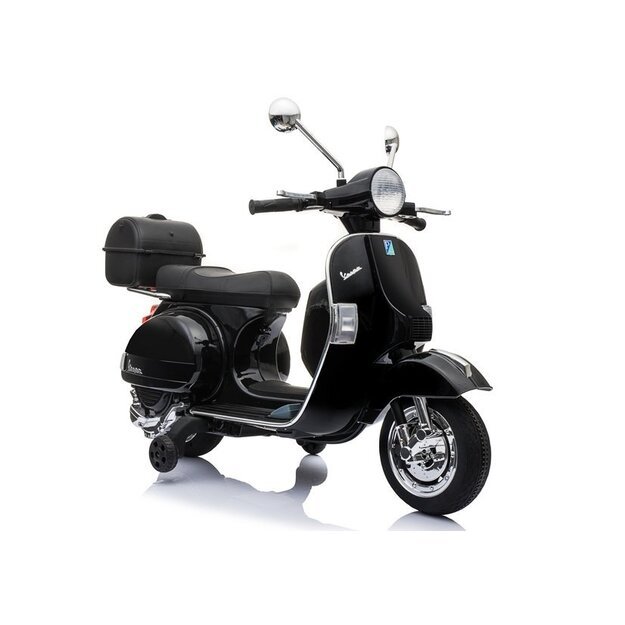 Elektrinis motoroleris vaikams Vespa juodas