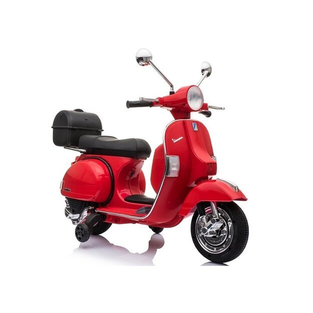Elektrinis motoroleris vaikams Vespa, raudonas