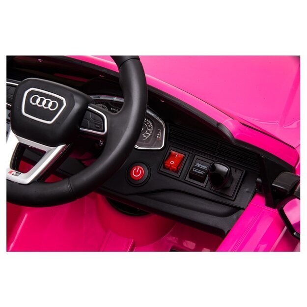 Vienvietis elektromobilis vaikams Audi RS Q8, rožinis