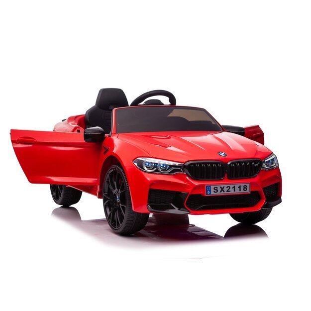 Vienvietis elektromobilis vaikams BMW M5, raudonas