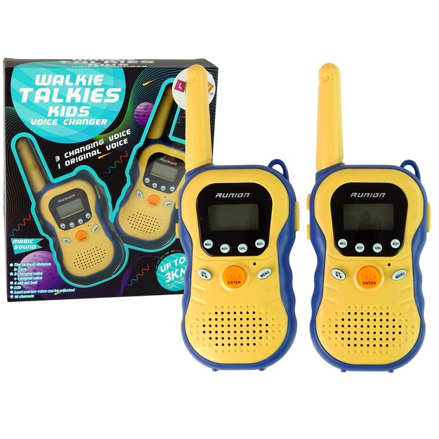 Vaikiškos radijo stotelės Walkie Talkies, geltonos 