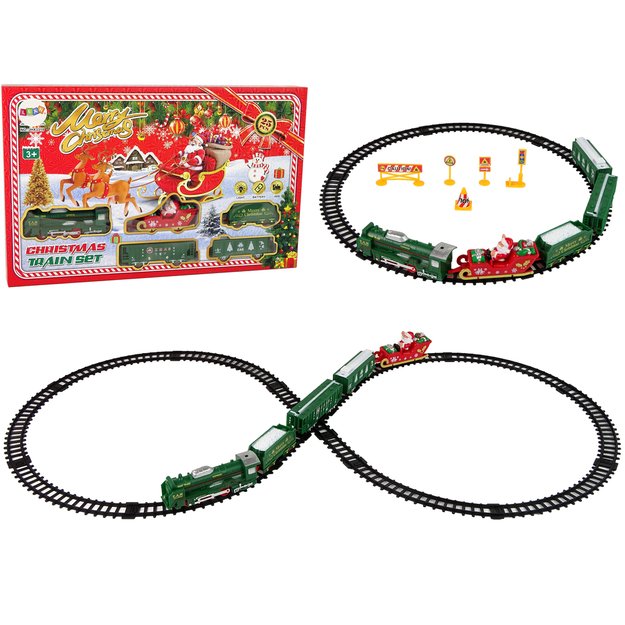 Elektrinis Kalėdų traukinukas su šviesomis, Merry Christmas