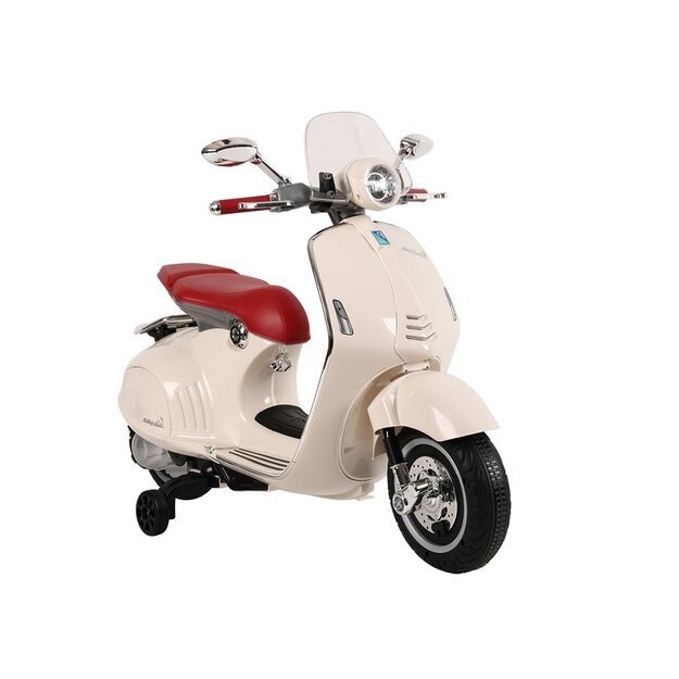 Vaikiškas elektrinis motoroleris Vespa GTS 300 baltas